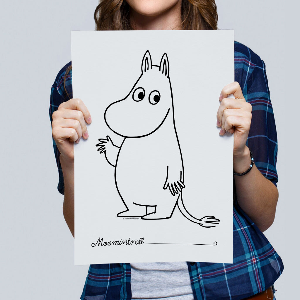 Moomin Moomintroll Waving Print