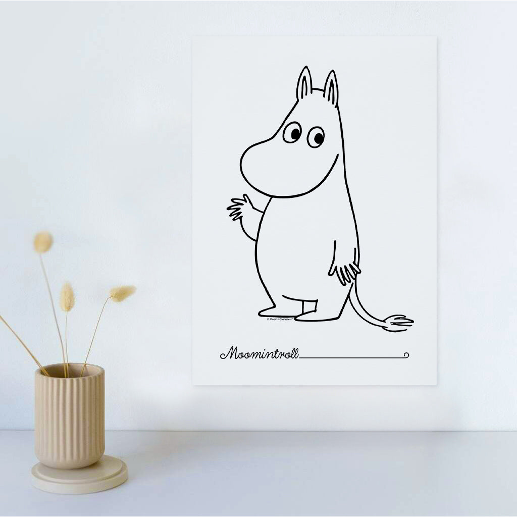 Moomin Moomintroll Waving Print