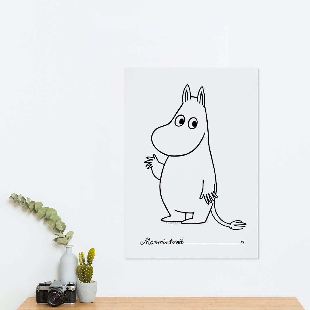 Moomin Moomintroll Waving Print