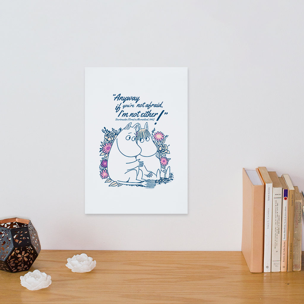 Moomin Not Afraid Comet In Moominland Snorkmaiden Quote Print | Moomin Shop US