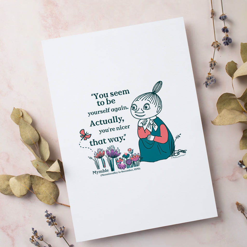 Moomin Yourself Again Mymble Quote Moominvalley Print