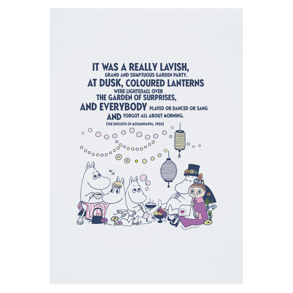 Moomin Really Lavish The Exploits Of Moominpappa Quote Print