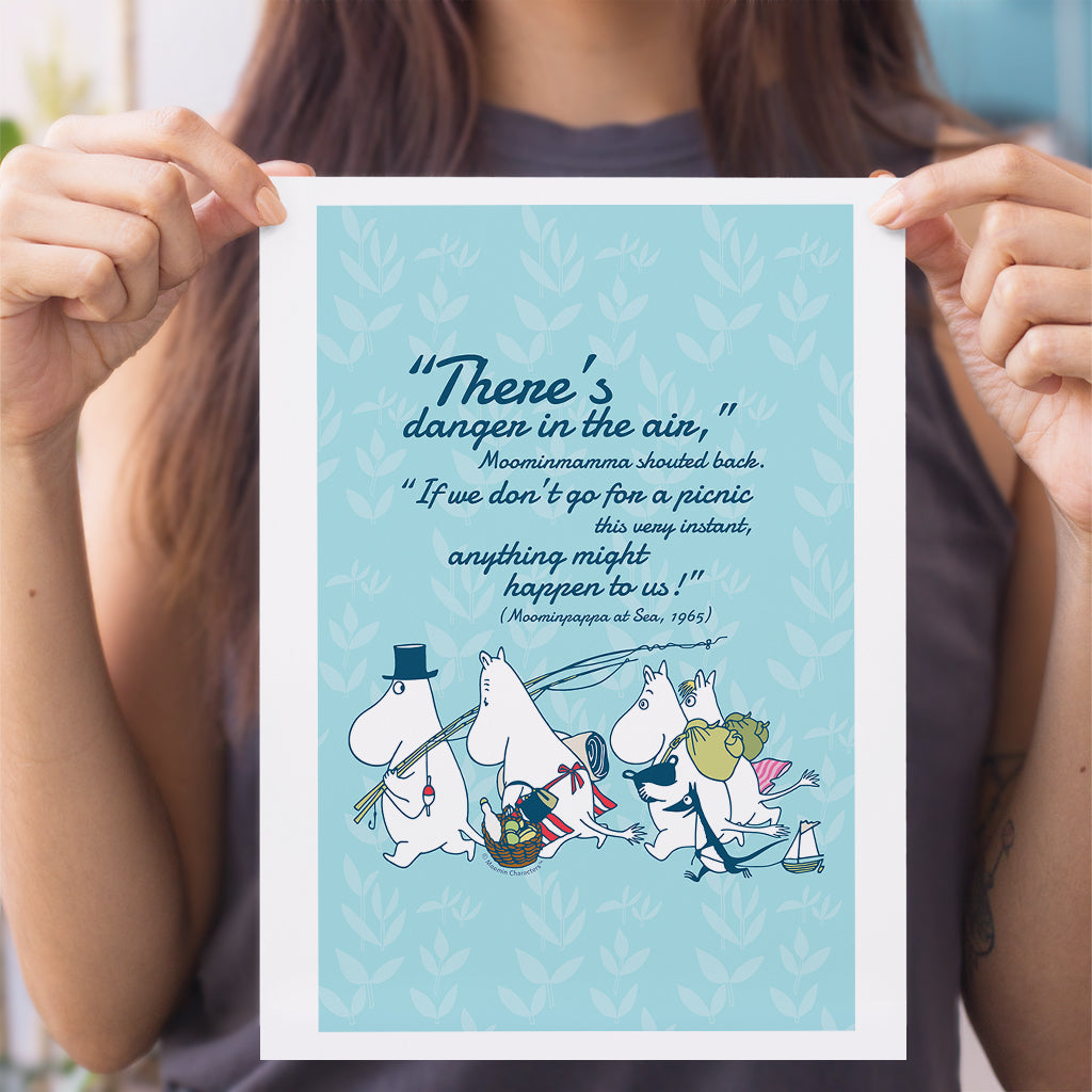 Moomin Danger In The Air Moominpappa At Sea Quote Print