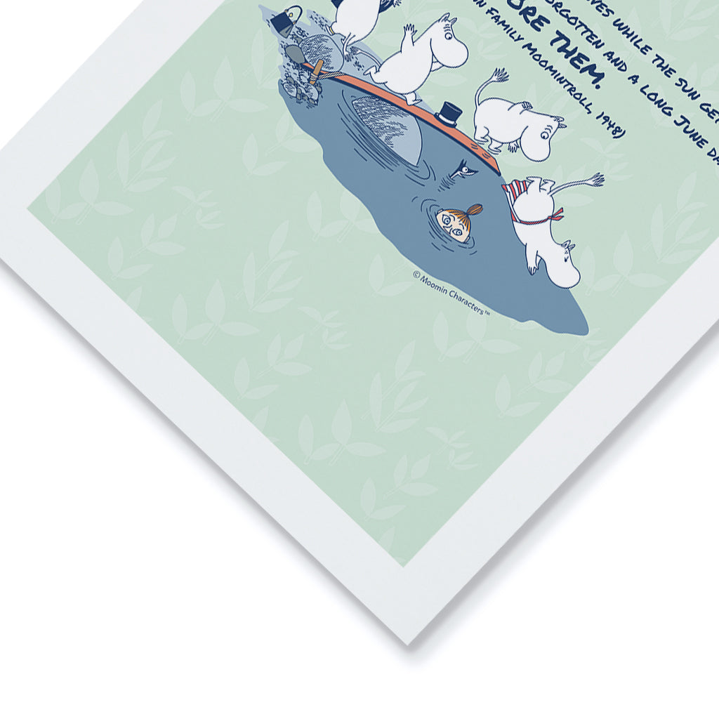 Moomin Dance In The Waves Finn Family Moomintroll Quote Print