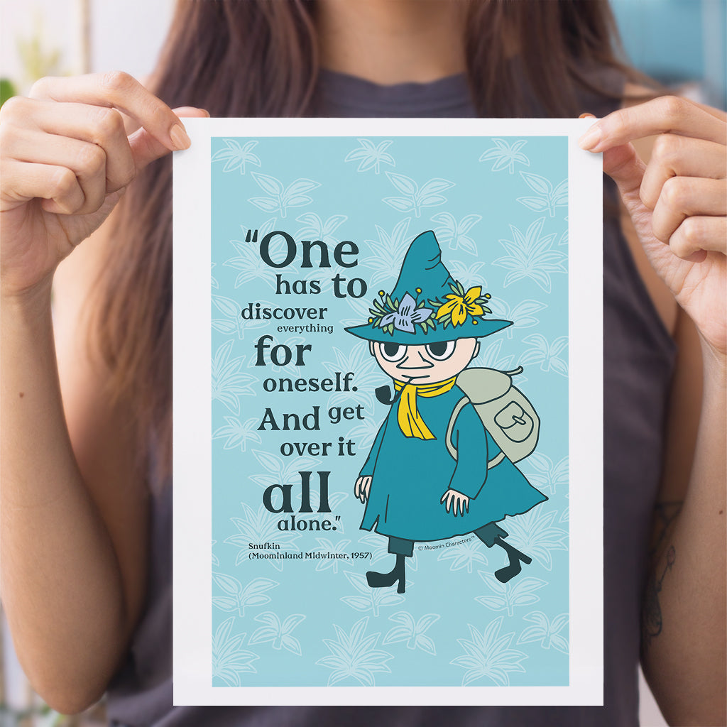 Moomin Discover Moominland Midwinter Snufkin Quote Print