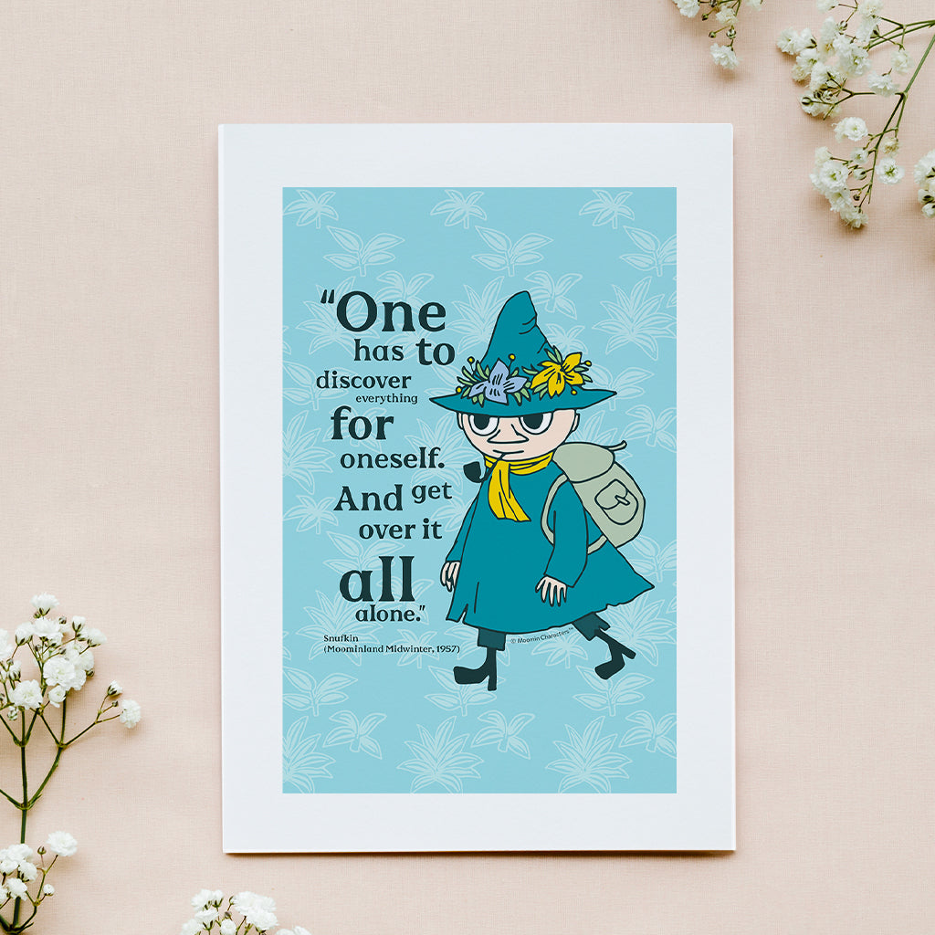 Moomin Discover Moominland Midwinter Snufkin Quote Print