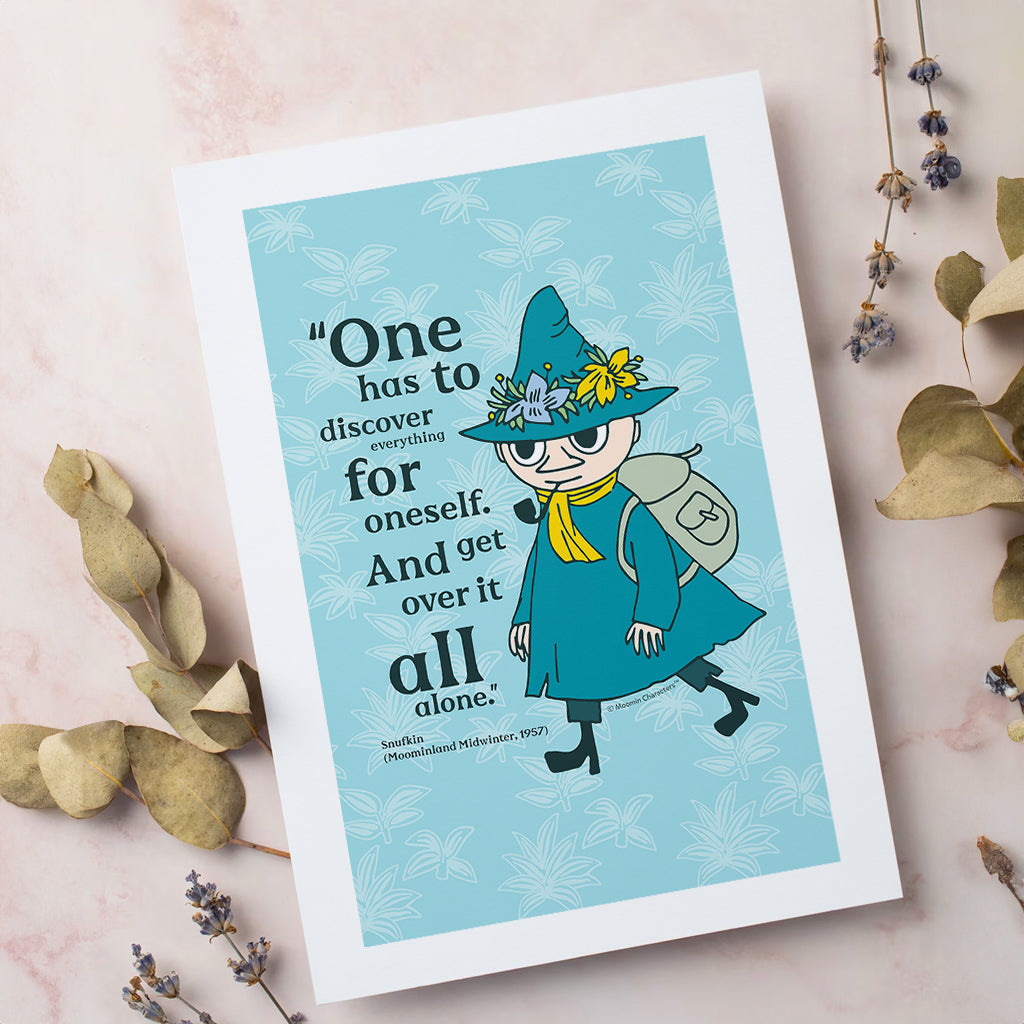 Moomin Discover Moominland Midwinter Snufkin Quote Print | Moomin Shop US