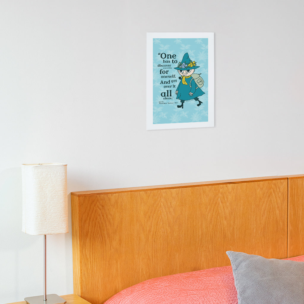 Moomin Discover Moominland Midwinter Snufkin Quote Print