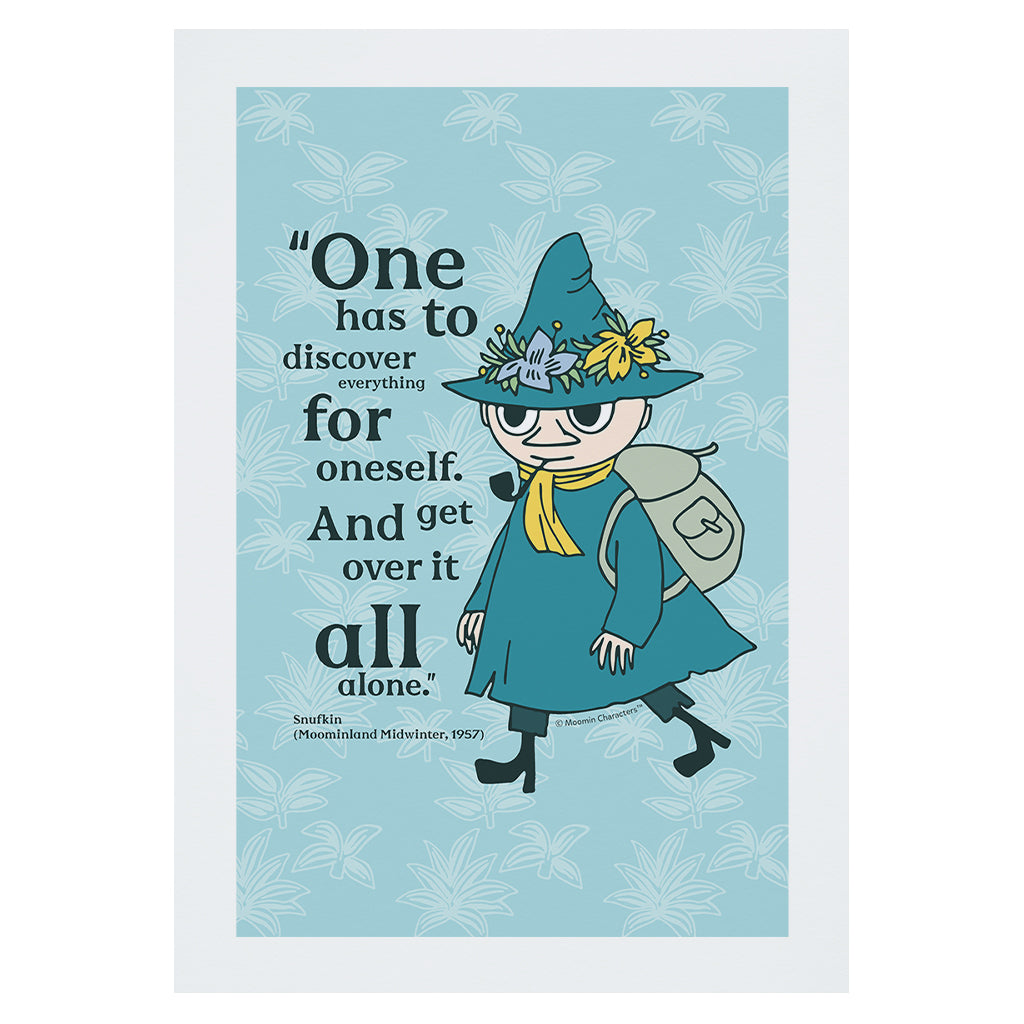 Moomin Discover Moominland Midwinter Snufkin Quote Print