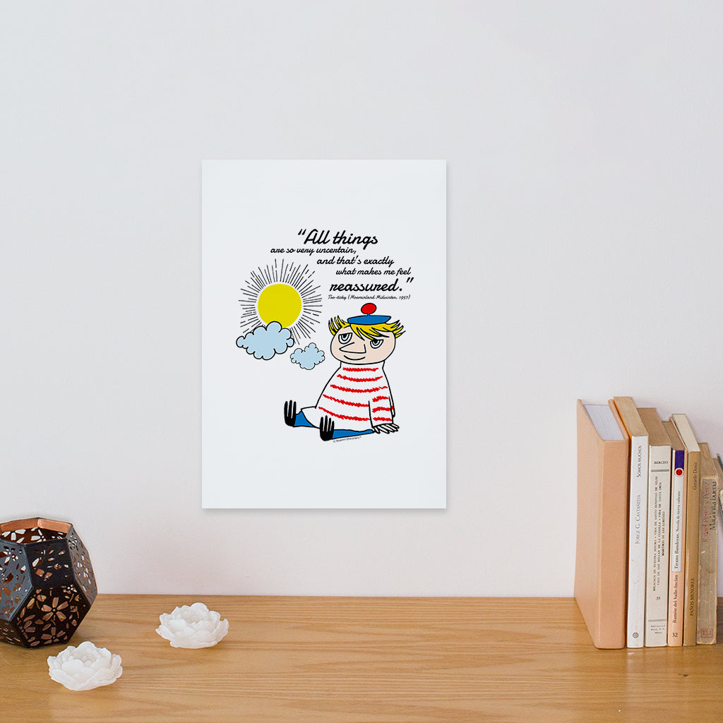 Moomin Very Uncertain Moominland Midwinter Too-Ticky Quote Print