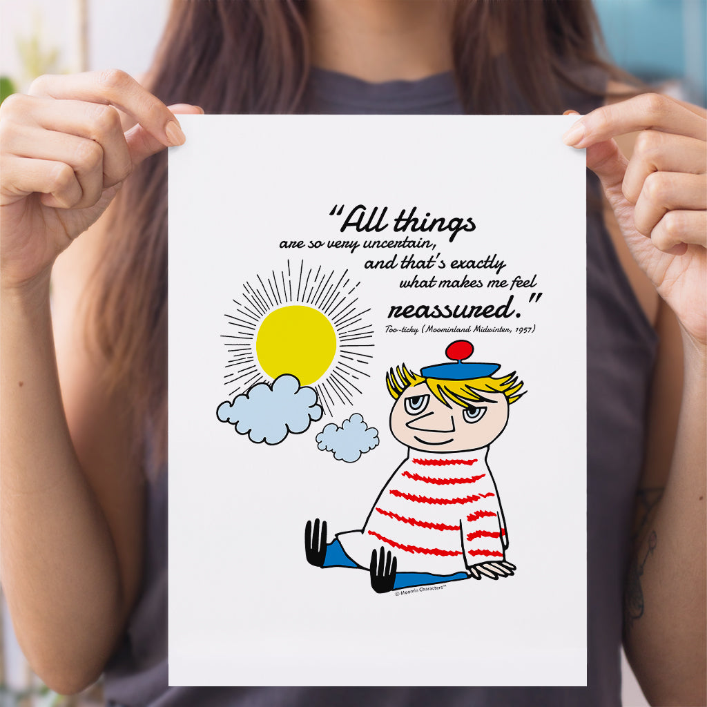 Moomin Very Uncertain Moominland Midwinter Too-Ticky Quote Print