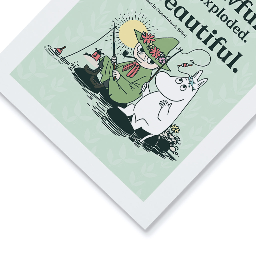 Moomin If The World Exploded Comet In Moomland Snufkin Quote Print