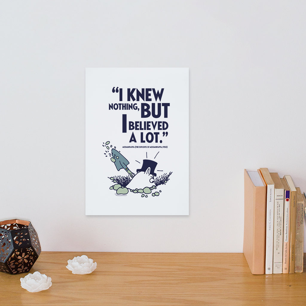 Moomin I Knew Nothing The Exploits Of Moominpappa Quote Print