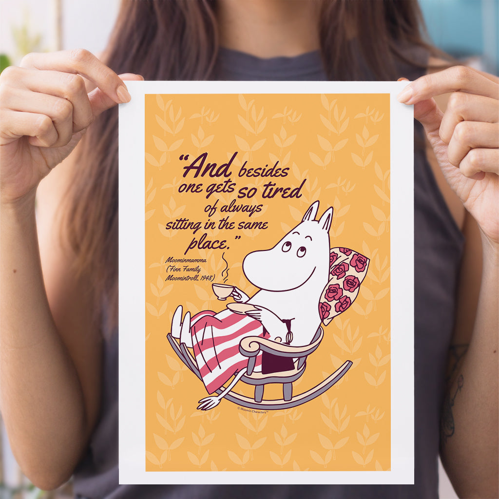 Moomin So Tired Finn Family Moomintroll Moominmamma Quote Print