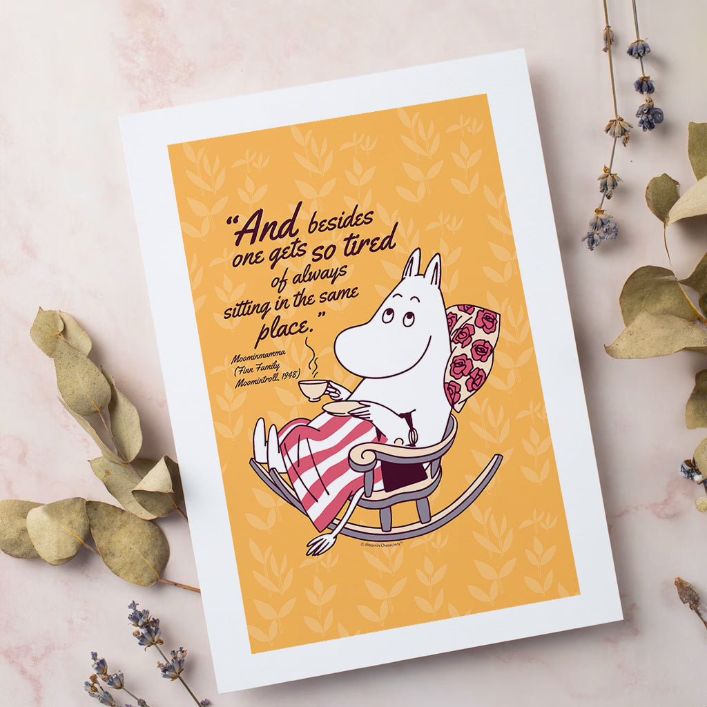 Moomin So Tired Finn Family Moomintroll Moominmamma Quote Print