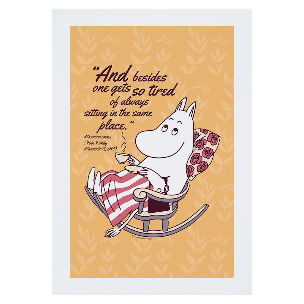 Moomin So Tired Finn Family Moomintroll Moominmamma Quote Print