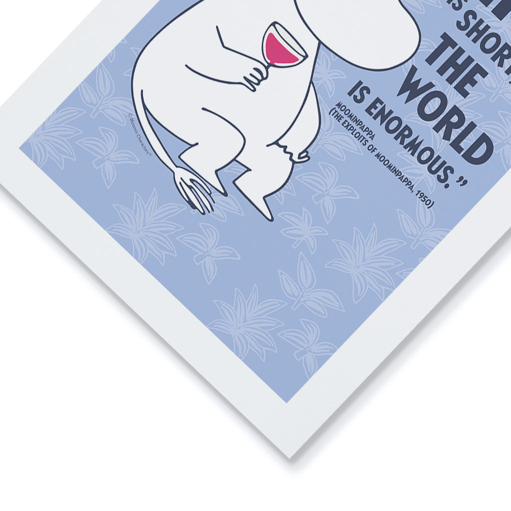 Moomin Life Is Short The Exploits Of Moominpappa Quote Print