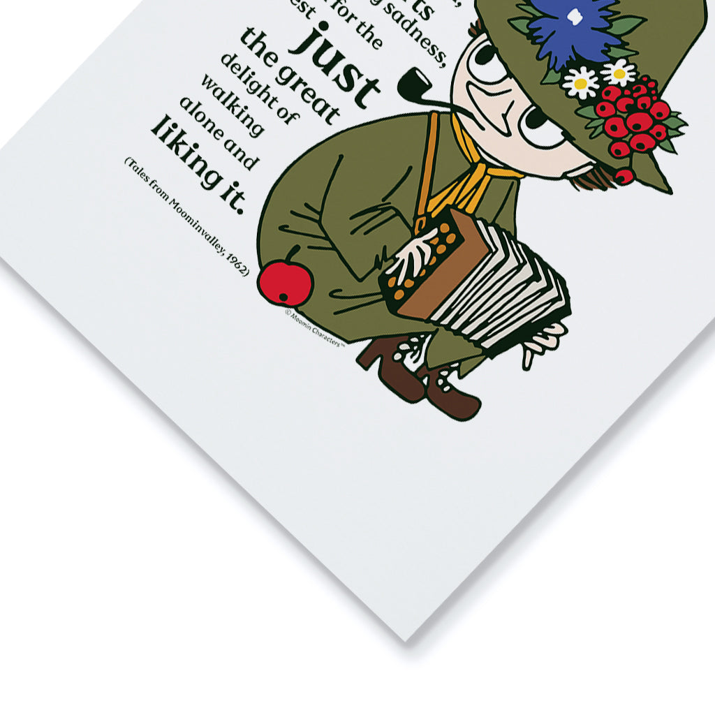 Moomin A New Tune Tales From Moominvalley Snufkin Quote Print