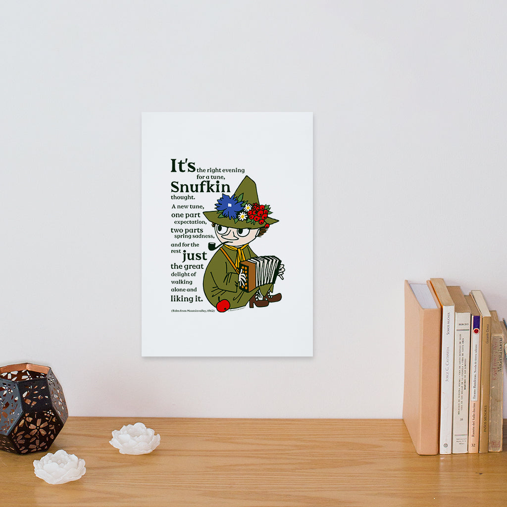 Moomin A New Tune Tales From Moominvalley Snufkin Quote Print