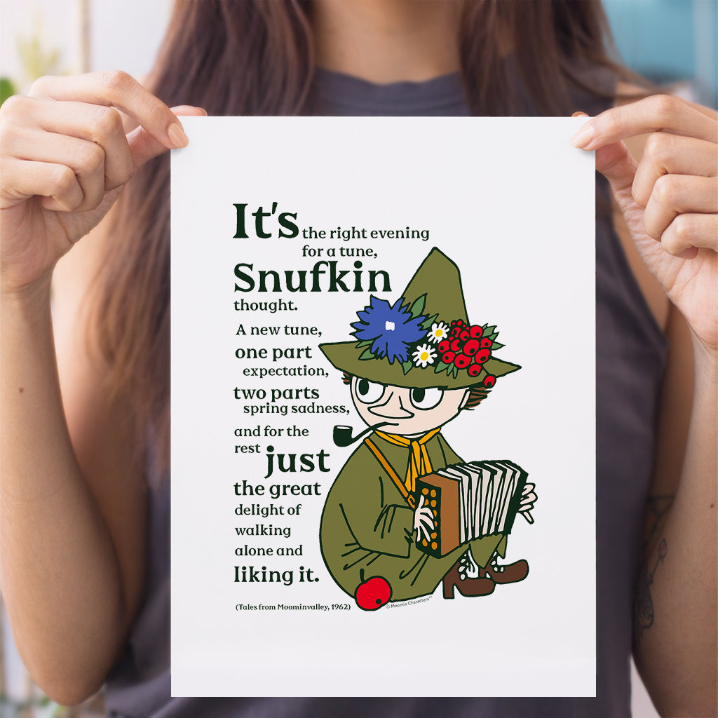 Moomin A New Tune Tales From Moominvalley Snufkin Quote Print