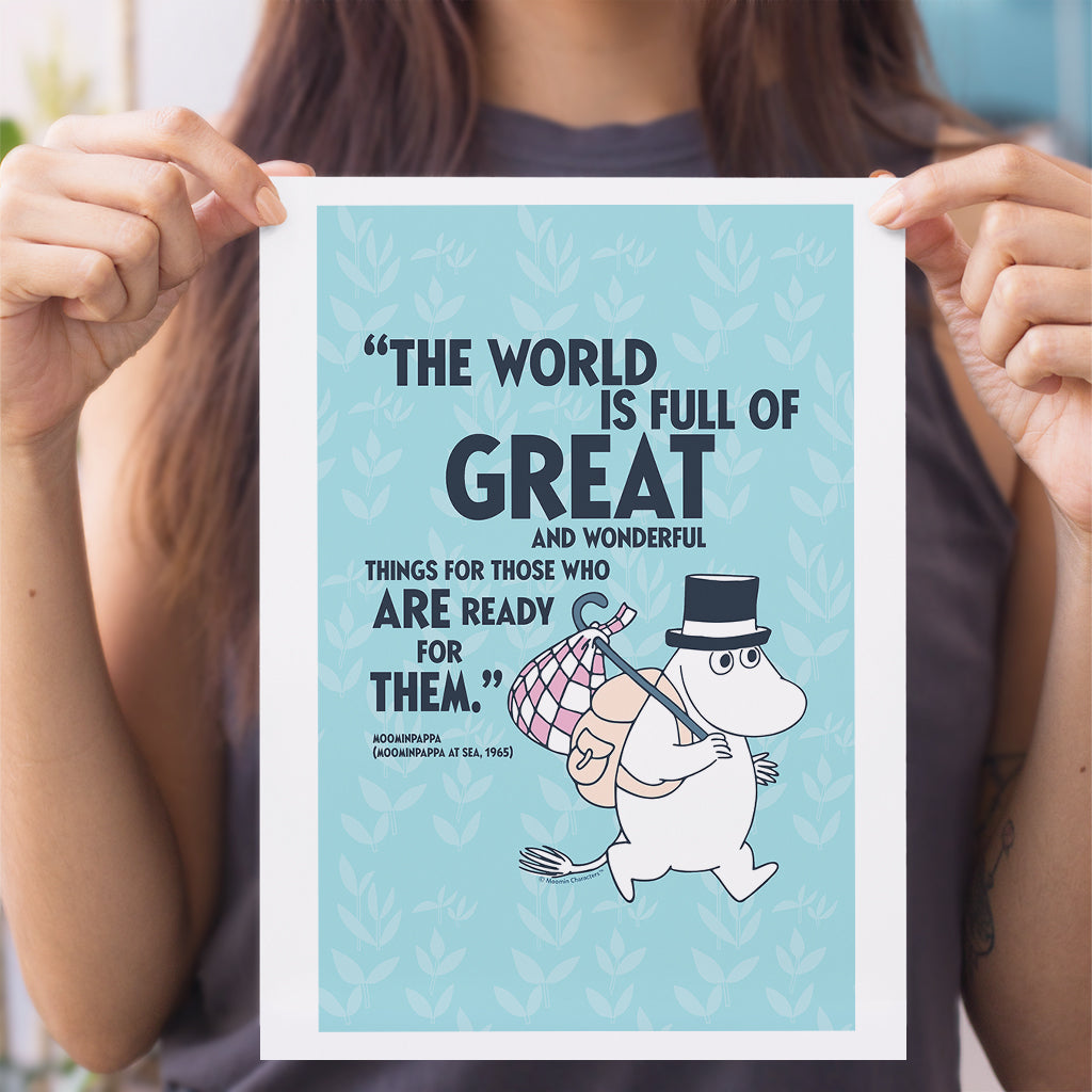 Moomin For Those Who Are Ready Moominpappa At Sea Quote Print