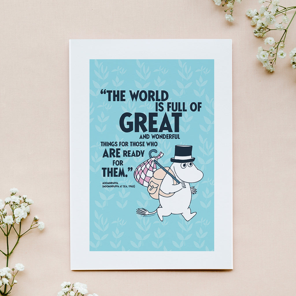 Moomin For Those Who Are Ready Moominpappa At Sea Quote Print