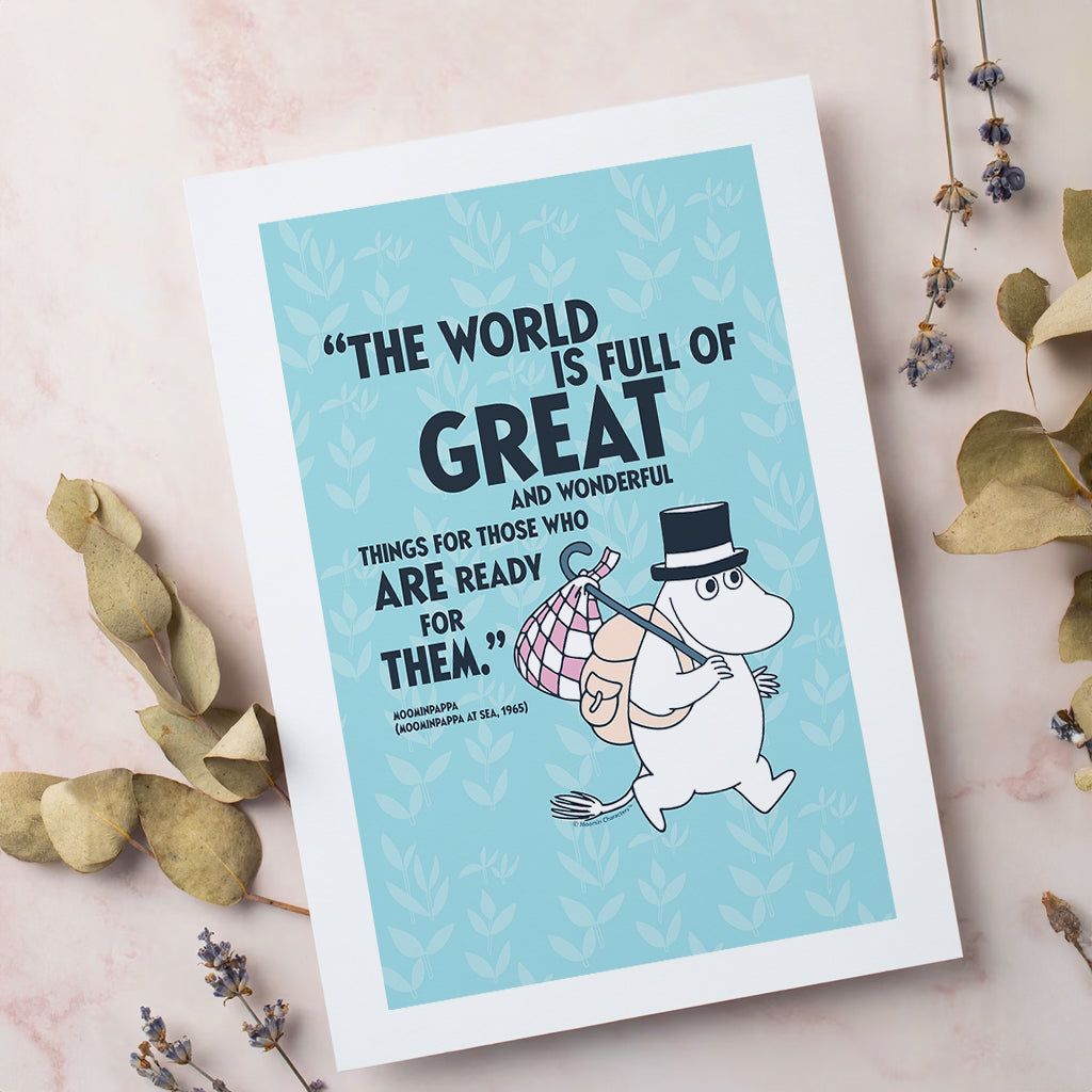 Moomin For Those Who Are Ready Moominpappa At Sea Quote Print | Moomin Shop US