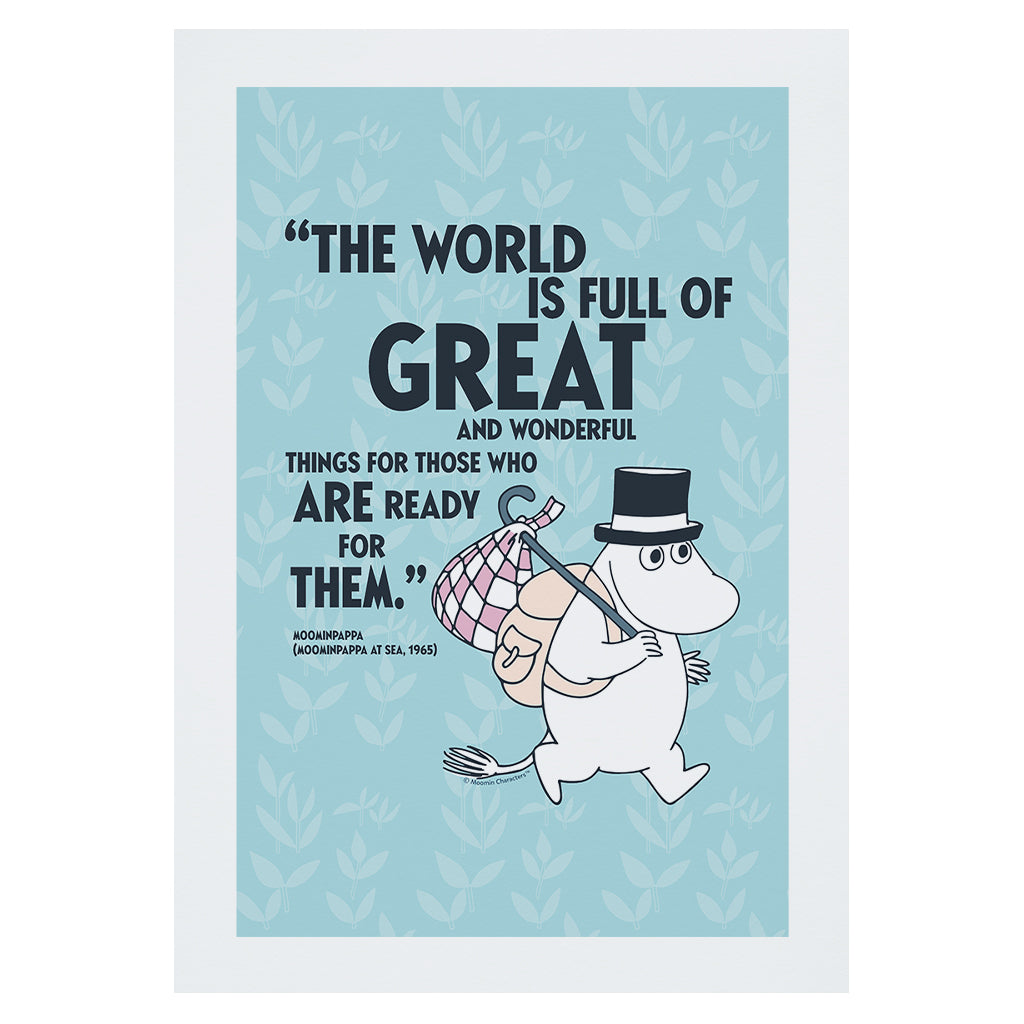 Moomin For Those Who Are Ready Moominpappa At Sea Quote Print