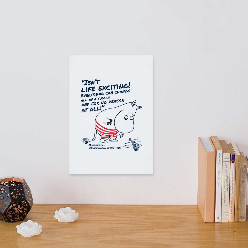 Moomin Life Exciting Moominpappa At Sea Moomintroll Quote Print