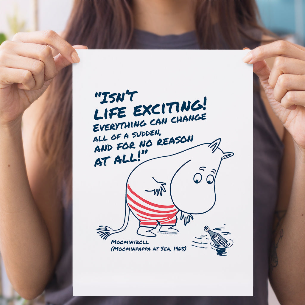 Moomin Life Exciting Moominpappa At Sea Moomintroll Quote Print