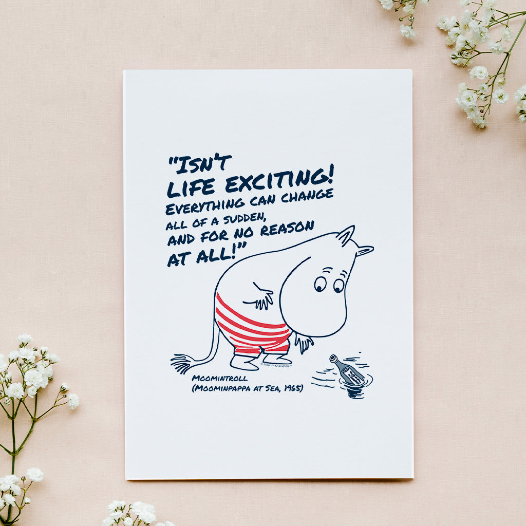 Moomin Life Exciting Moominpappa At Sea Moomintroll Quote Print