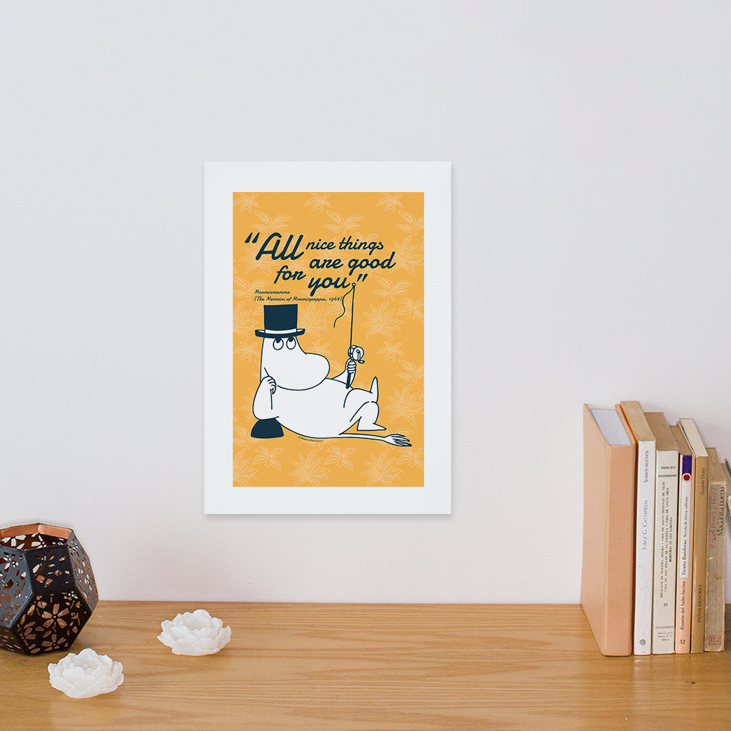 Moomin Nice Things Memoirs Of Moominpappa Mominmamma Quote Print