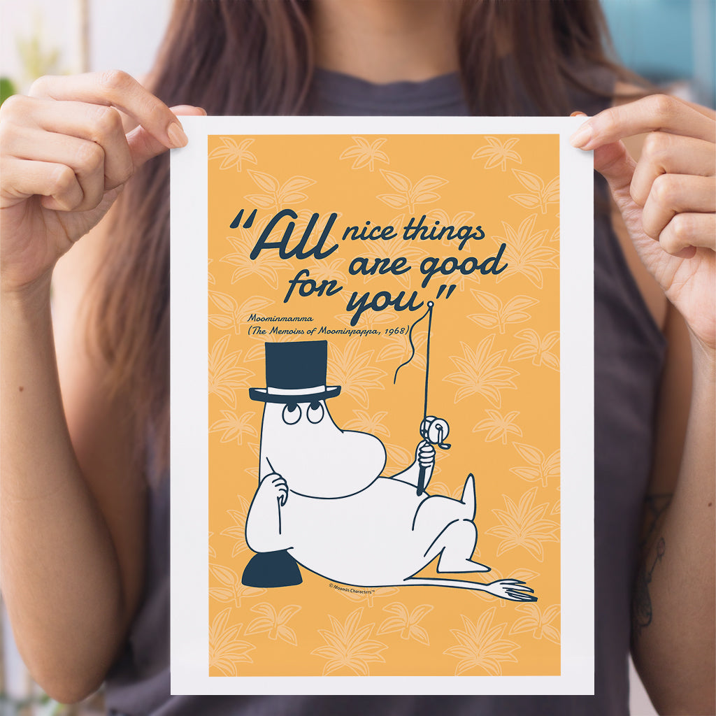 Moomin Nice Things Memoirs Of Moominpappa Mominmamma Quote Print | Moomin Shop US