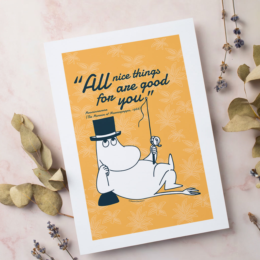 Moomin Nice Things Memoirs Of Moominpappa Mominmamma Quote Print