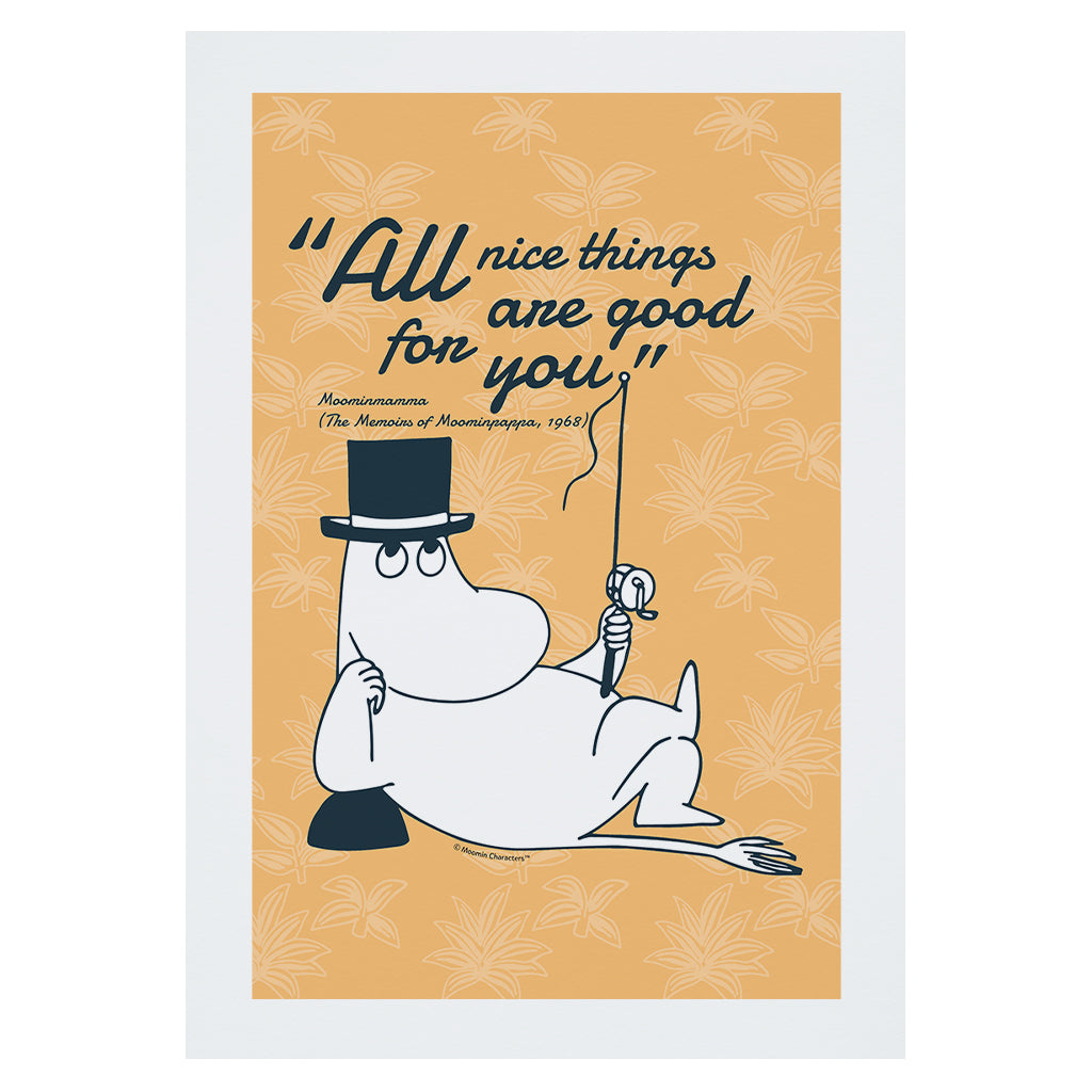 Moomin Nice Things Memoirs Of Moominpappa Mominmamma Quote Print