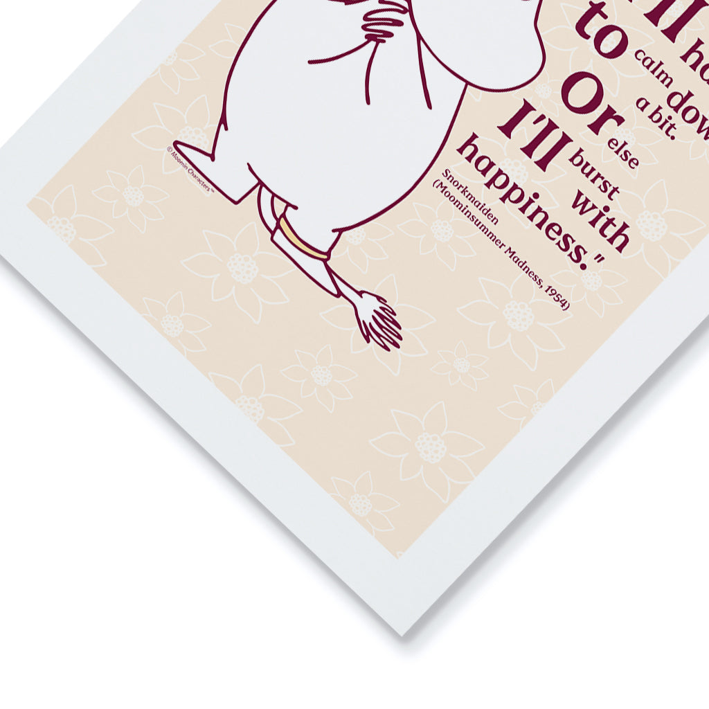 Moomin Happiness Moominsummer Madness Snorkmaide Quote Print