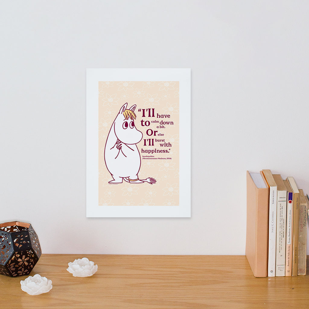 Moomin Happiness Moominsummer Madness Snorkmaide Quote Print