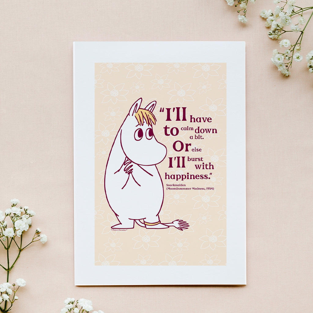 Moomin Happiness Moominsummer Madness Snorkmaide Quote Print | Moomin Shop US