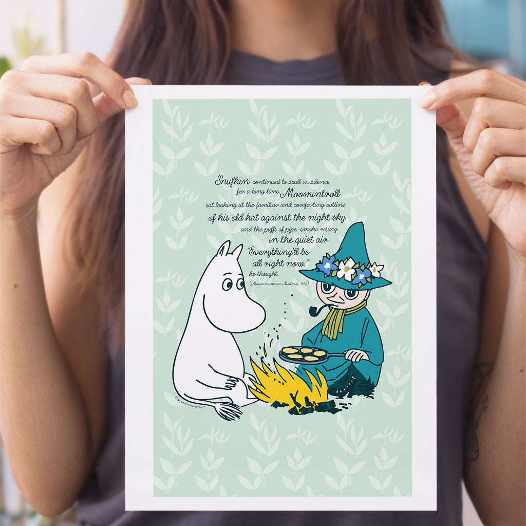 Moomin Everything&#39;ll Be Alright Moominsummer Madness Quote Print