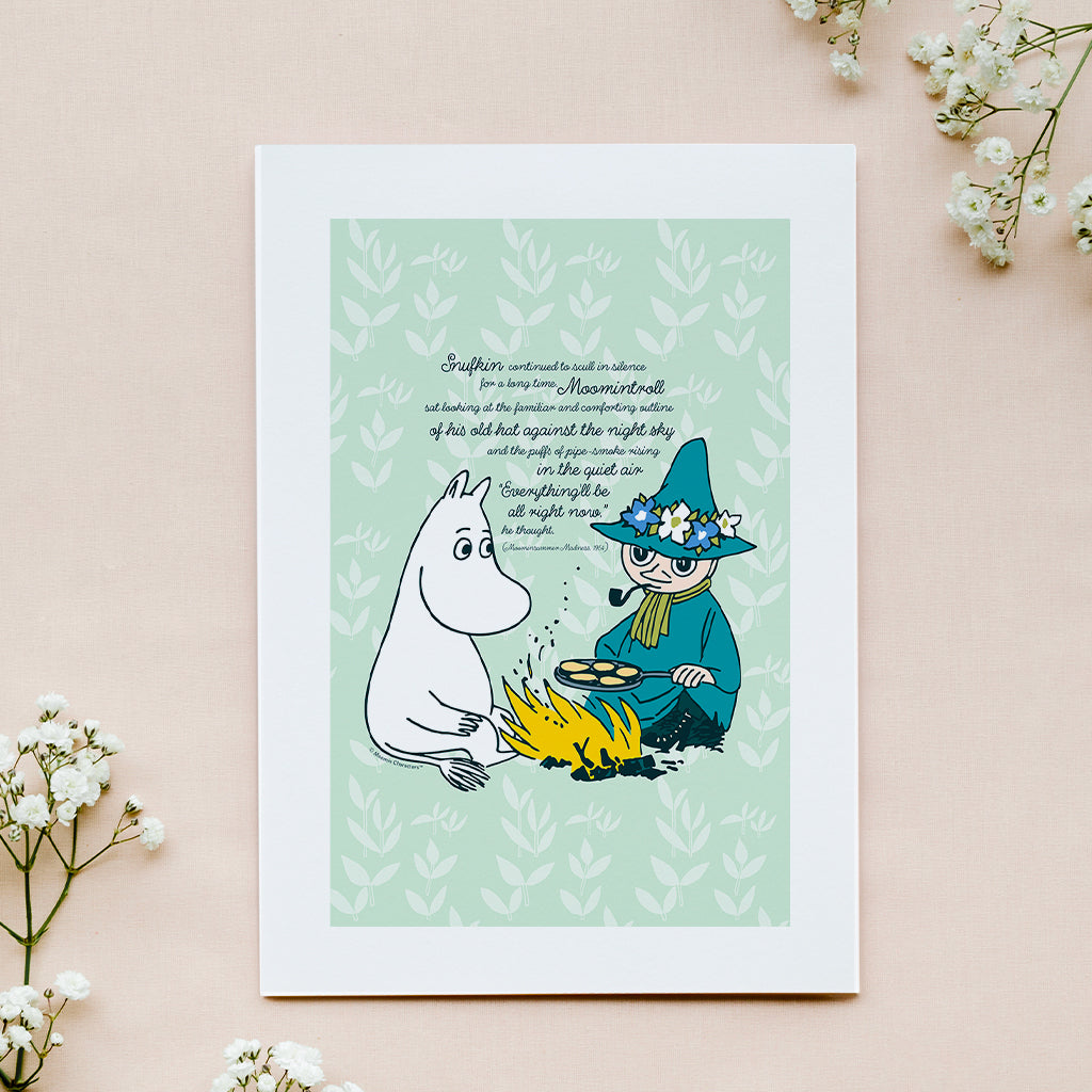 Moomin Everything&#39;ll Be Alright Moominsummer Madness Quote Print