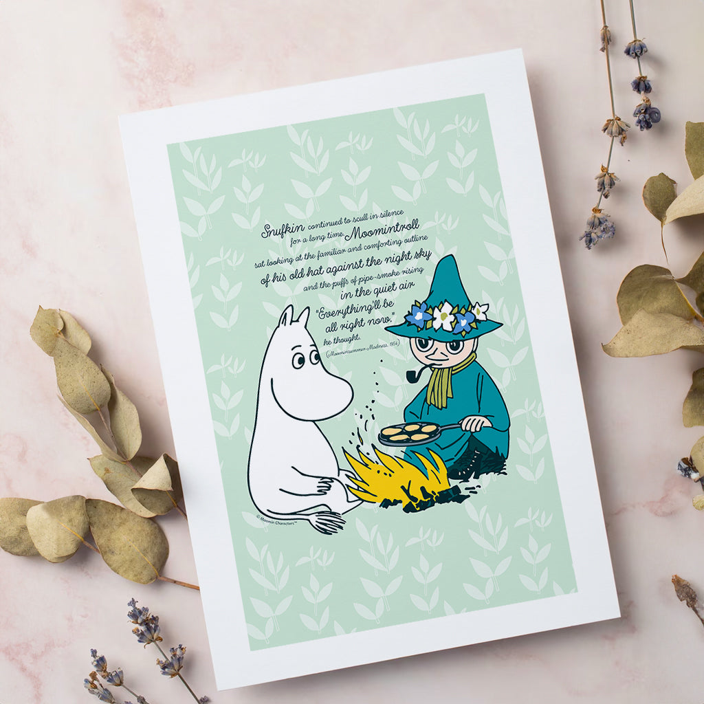 Moomin Everything&#39;ll Be Alright Moominsummer Madness Quote Print | Moomin Shop US