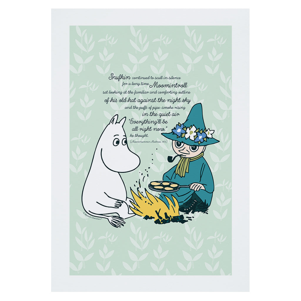 Moomin Everything&#39;ll Be Alright Moominsummer Madness Quote Print