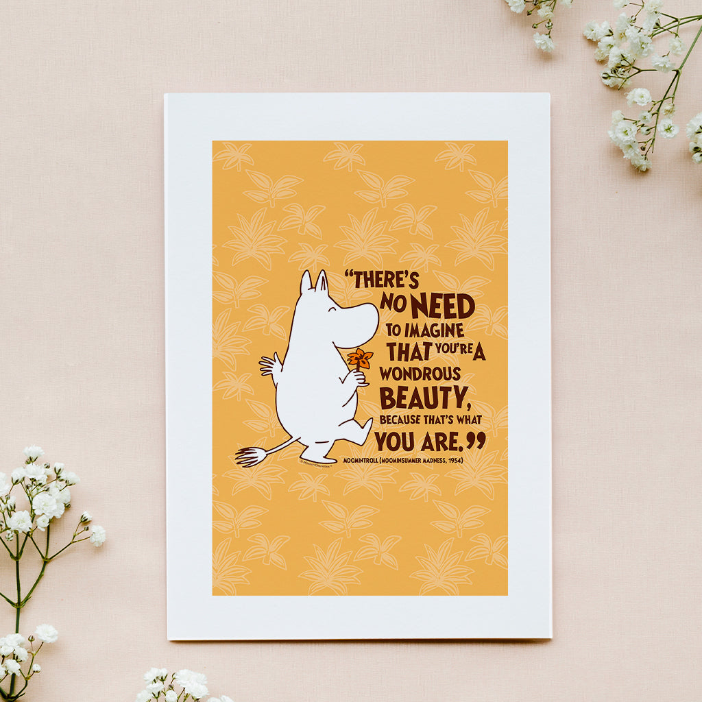 Moomin Beauty Moominsummer Madness Moomintroll Quote Print