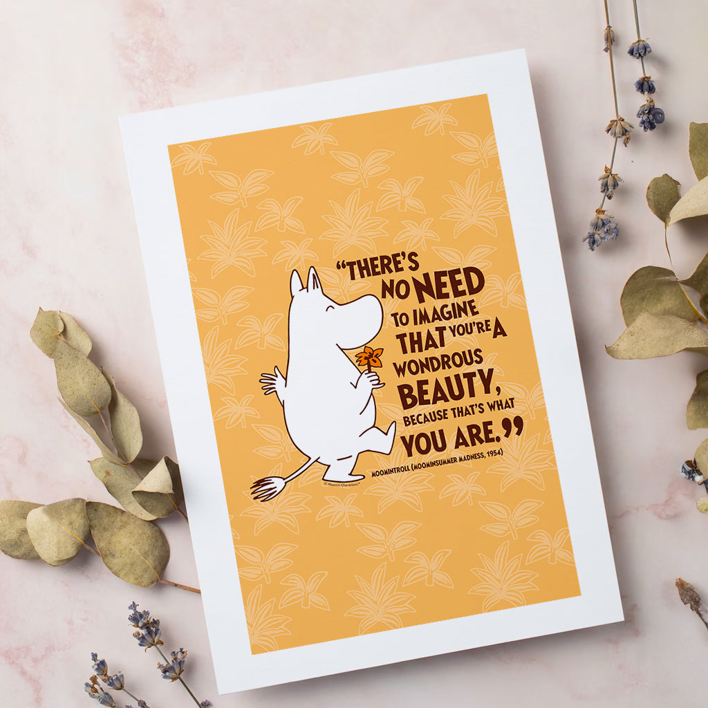 Moomin Beauty Moominsummer Madness Moomintroll Quote Print