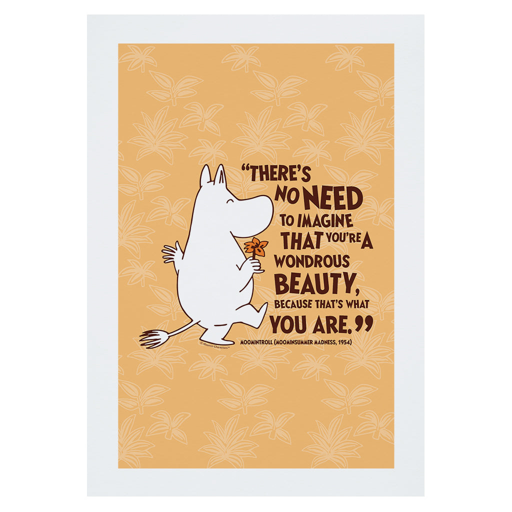 Moomin Beauty Moominsummer Madness Moomintroll Quote Print