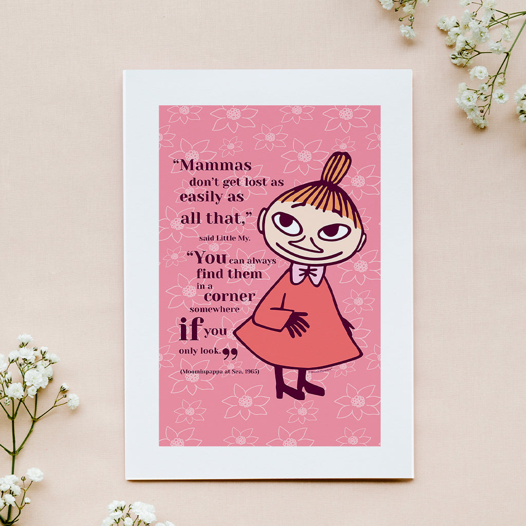 Moomin Mammas Don&#39;t Get Lost Moominpappa At Sea Mymble Quote Print