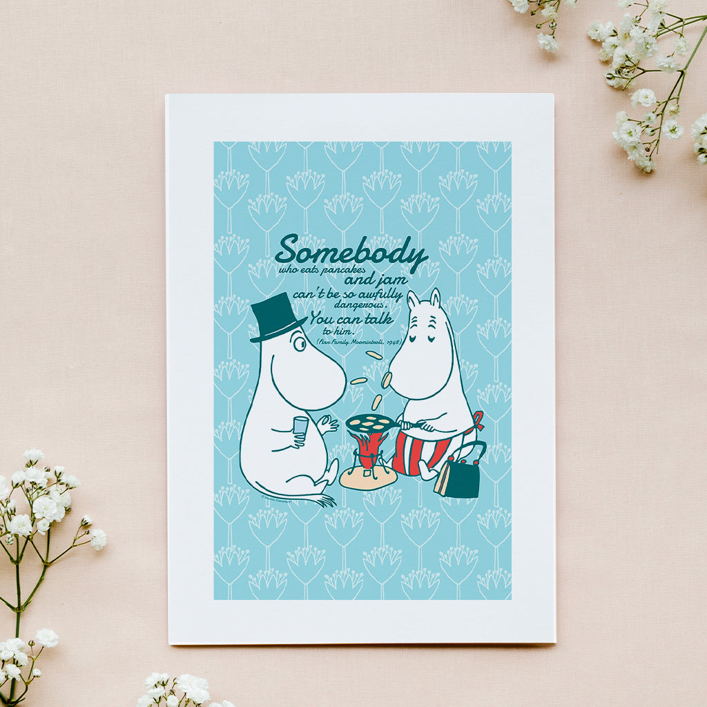 Moomin Pancakes And Jam Finn Family Moomintroll Quote Print | Moomin Shop US