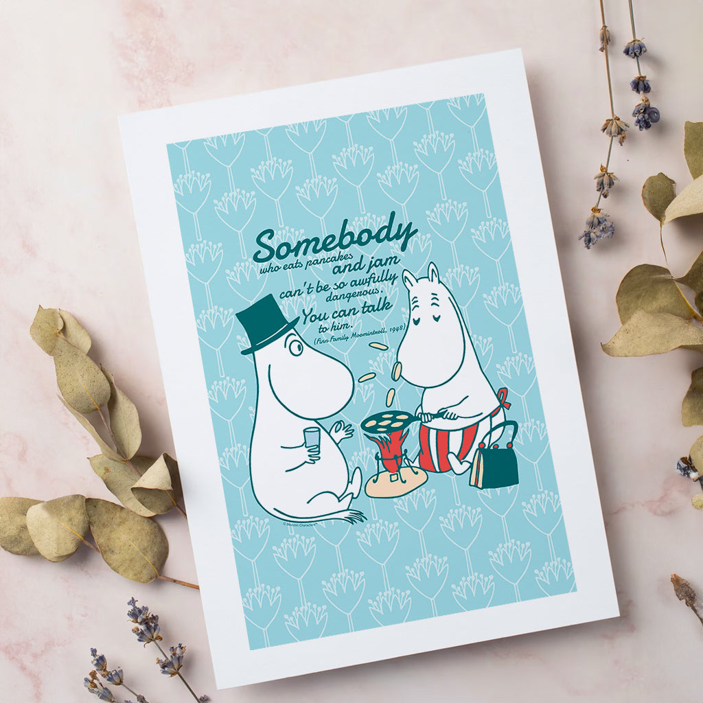 Moomin Pancakes And Jam Finn Family Moomintroll Quote Print