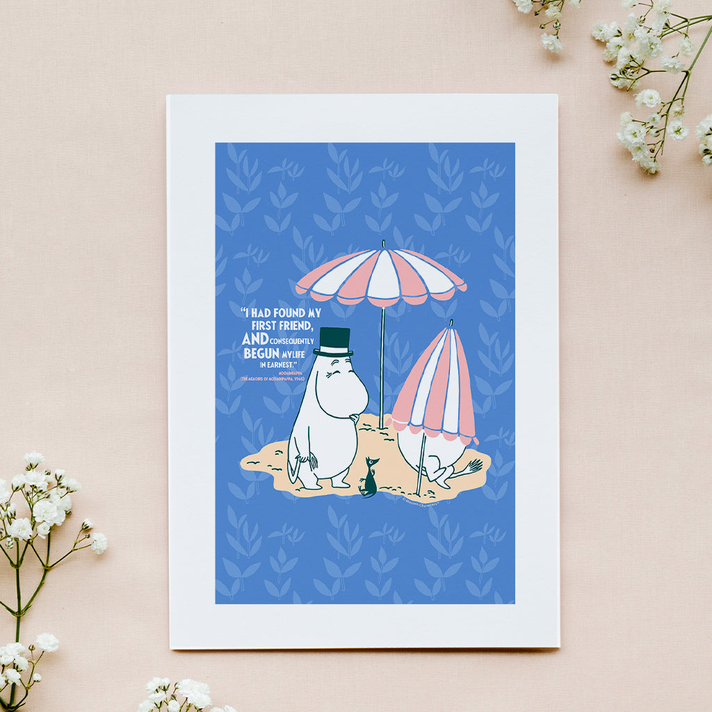 Moomin Found My Friend The Memoirs Of Moominpappa Quote Print | Moomin Shop US