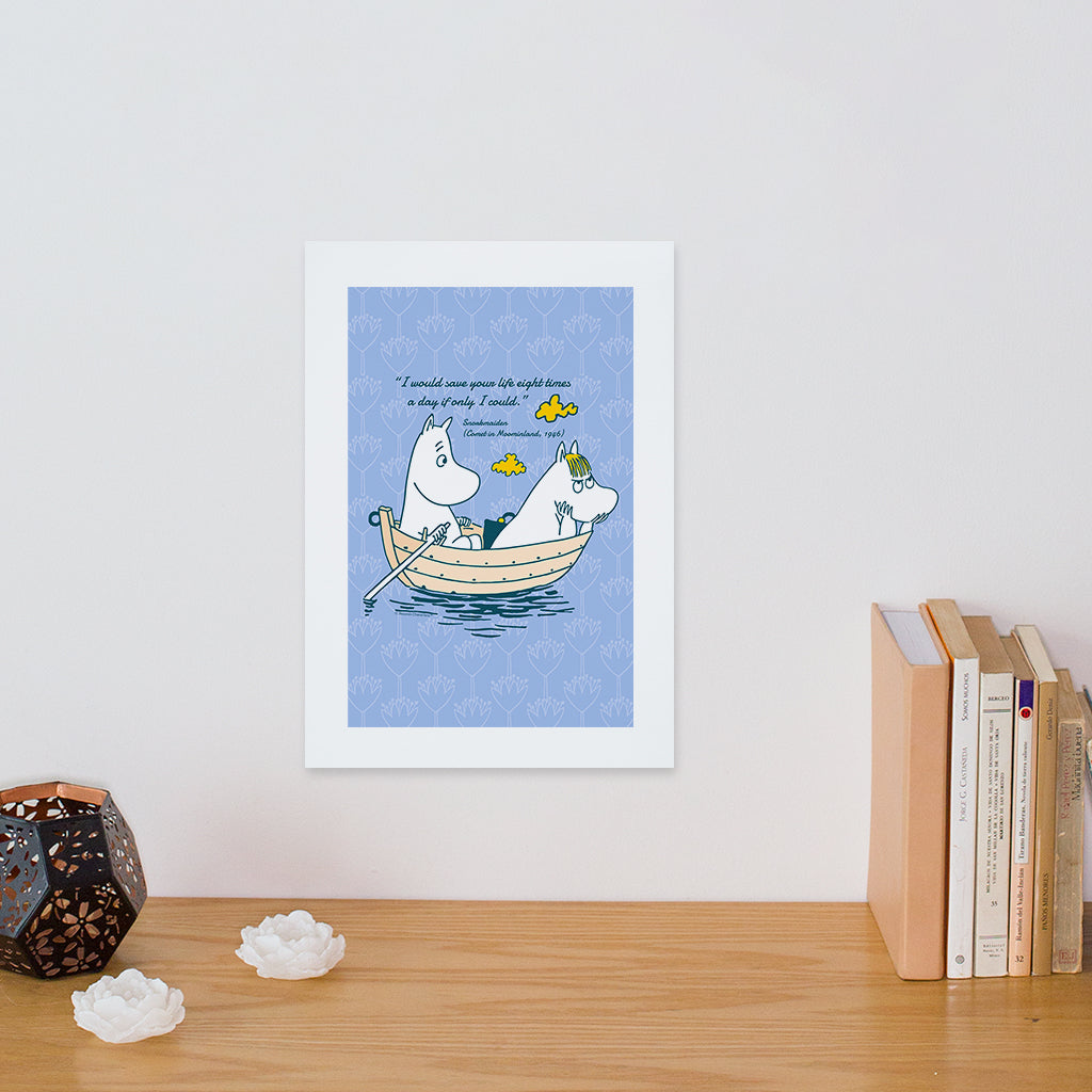 Moomin Save Your Life Comet In Moominland Snorkmaiden Quote Print